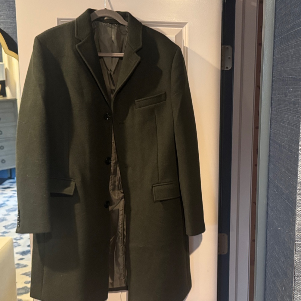 J. Crew Men's Dark Green Topcoat